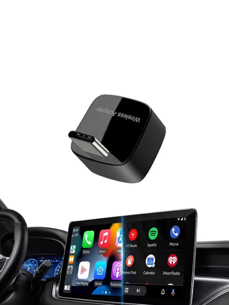 Skilldrive 2025 Upgraded Wireless CarPlay Adapter Wireless Android Auto AI Smart Box Intelligent Systems for Wired CarPlay Car