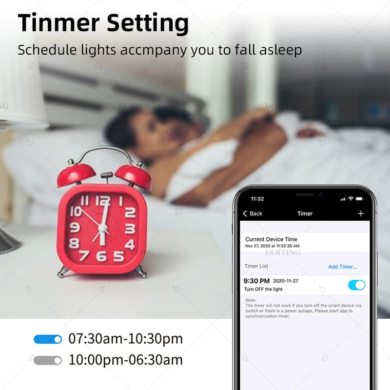 Tuya Smart Life APP Wifi Led Light Bulb AC110V 220V  A19 A21 E27 RGBCW Lamps Works With Alexa Google Home Voice Control