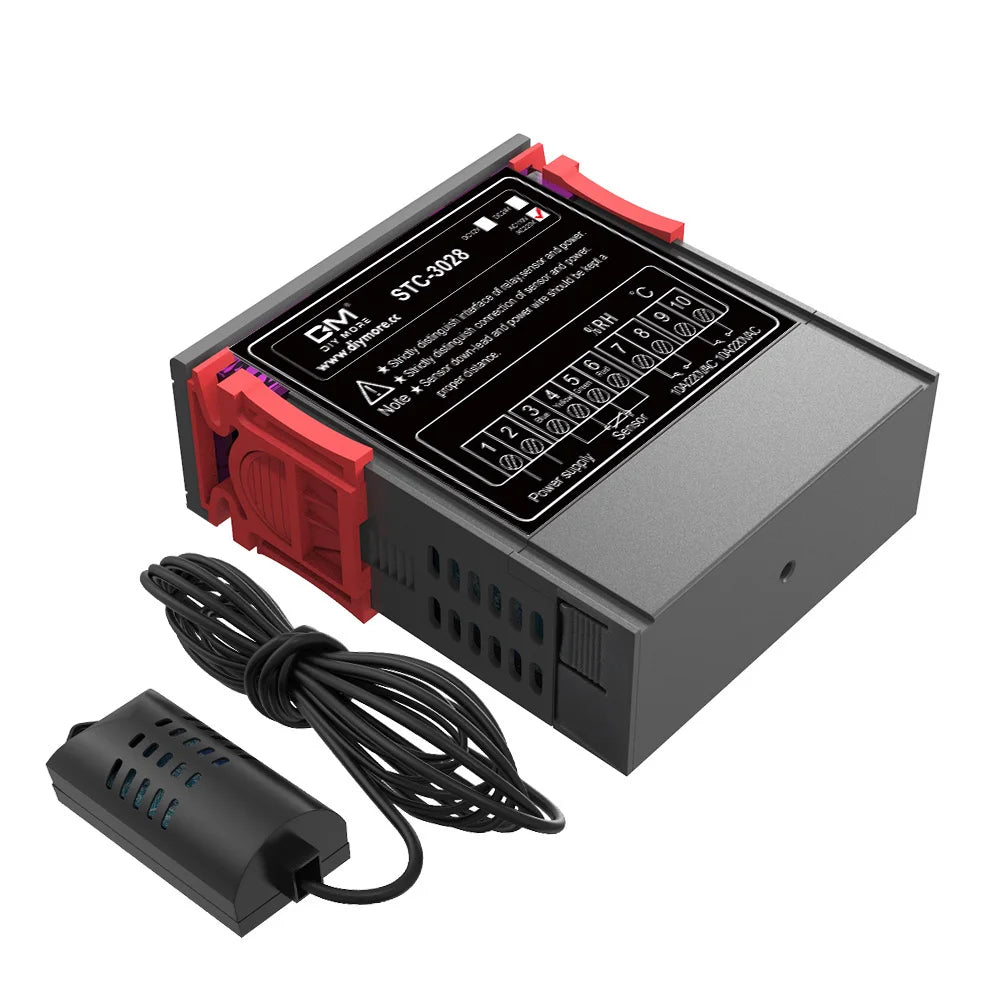 STC-3028 Wired Temperature Controller Digital Thermostat Controller Temperature And Humidity Controller Sensor AC 220V DC12V 24V