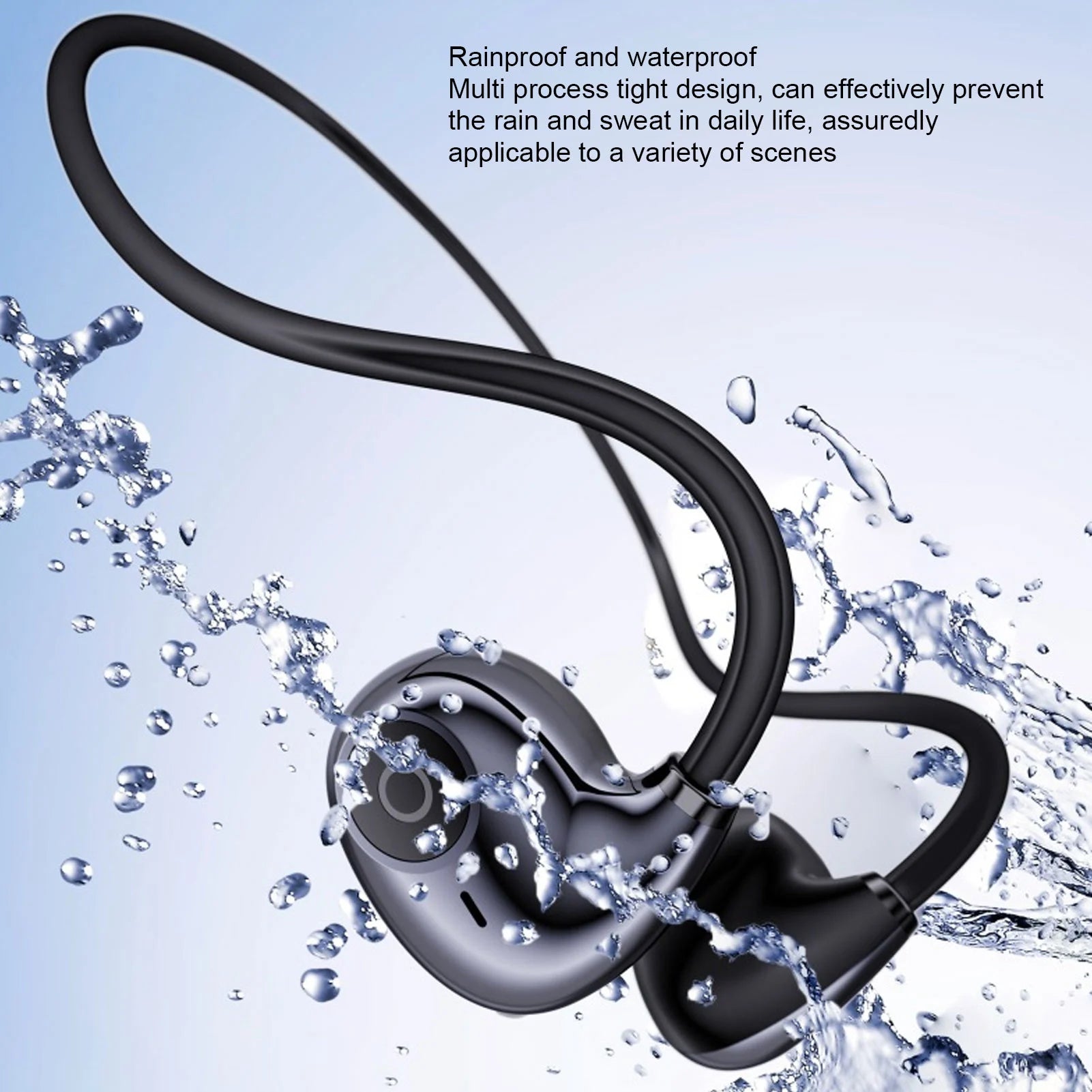 Bluetooth 5.2 Headphones Ergonomic HiFi Sound Air Conduction Headphones Lightweight HD Call Waterproof Open Ear for Outdoor