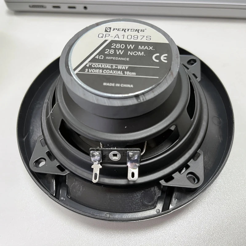2pcs (2X280W) 560W Premium 4-Inch HiFi Car Speakers - HD Audio, 4.0 Surround, App Control, Universal Flush Mount
