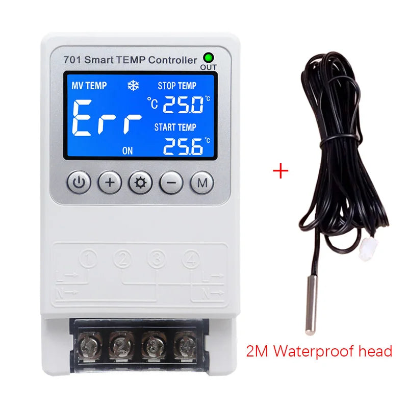 701 Smart Temperature Controller Constant Thermostat Control Timing Control Switch Cycle Control Multiple Sensor Head Optional