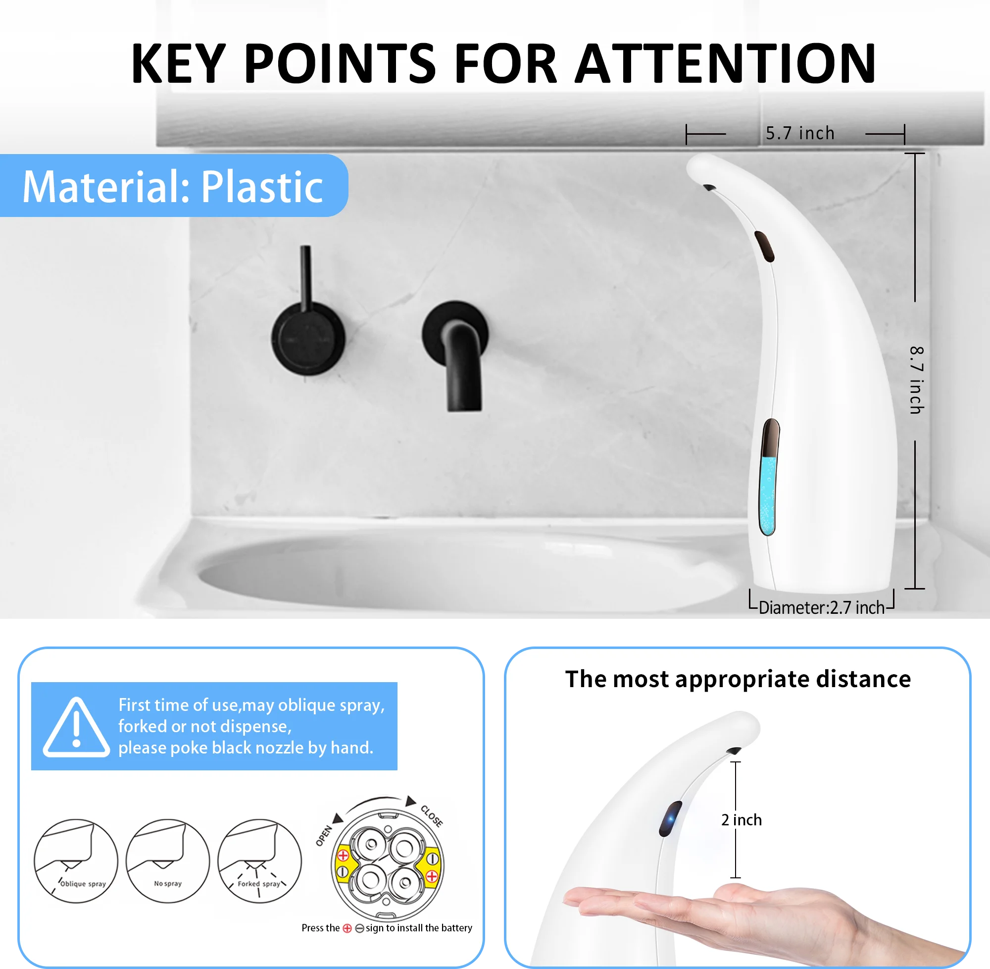 Fully Automatic Bathroom and Kitchen Infrared Sensing Soap Dispenser Home and Household Automatic Hand Washing Machine