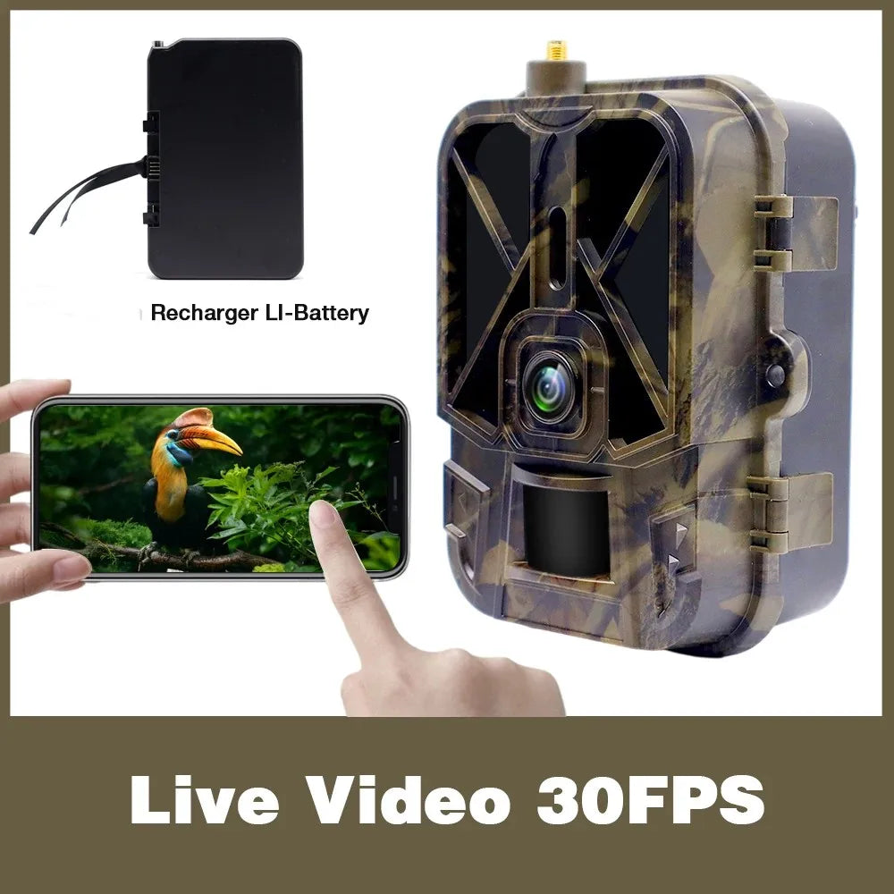 4K Live Stream Trail Camera 4G  30MP APP Clould Service Hunting Cameras 8000Mah Li-Battery Night Vision Photo Traps HC940PROLI