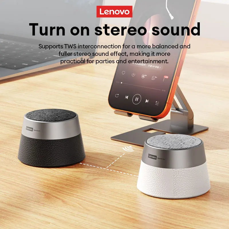 Choice Lenovo Bluetooth Speaker Magnetic Wireless Bluetooth 5.4 Player IPX5 Waterproof Mini Portable Loudspeaker Music HD103 Pro