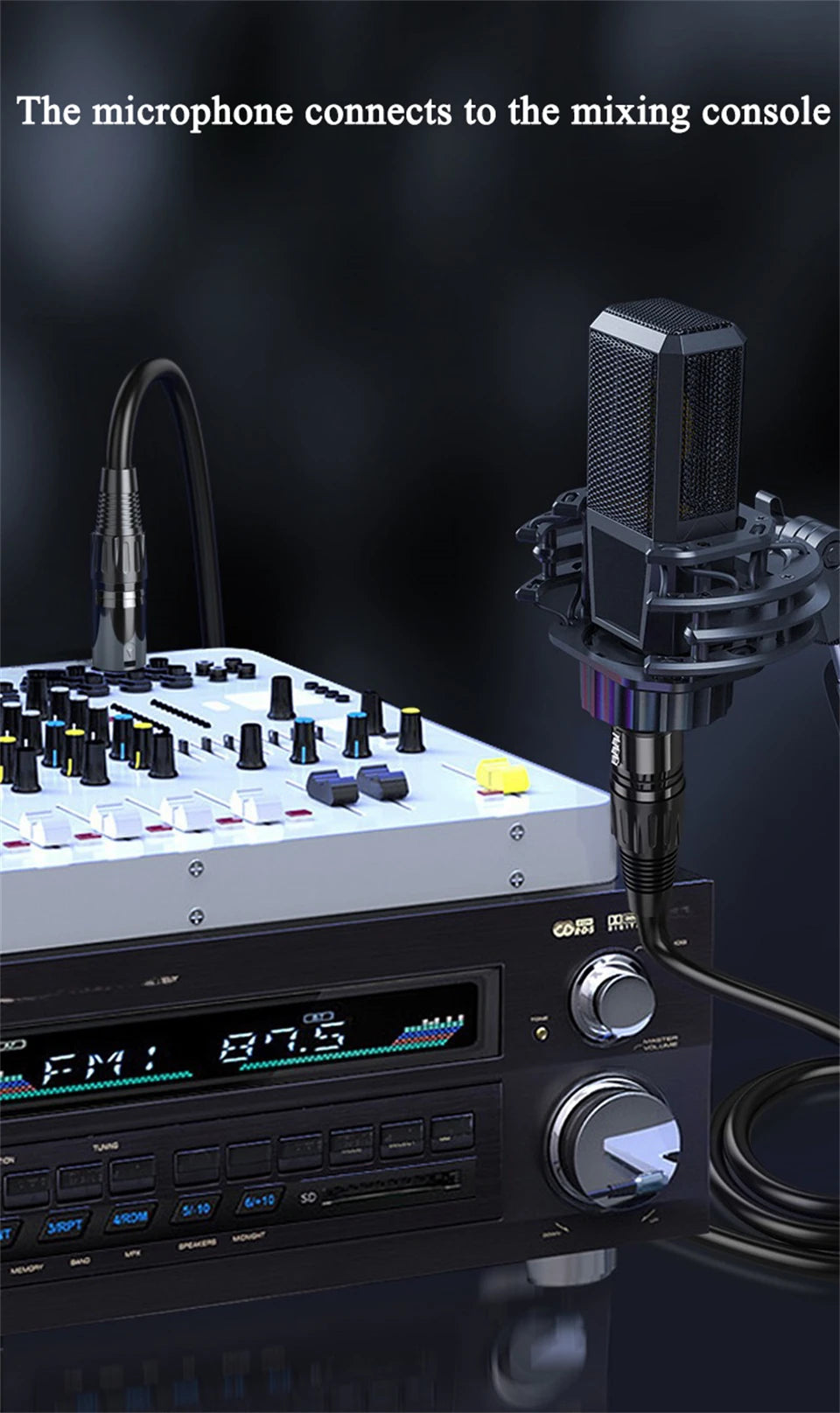 3Pin XLR Cable Audio Cable XLR Male to Female Microphone Extension Cables for Mixer Amplifiers Sound Cannon Balanced XLR Line