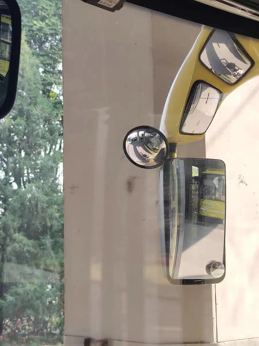 Truck tricycle reversing mirror Convex mirror with rod small round mirror auxiliary mirror Lower view mirror with round mirror g