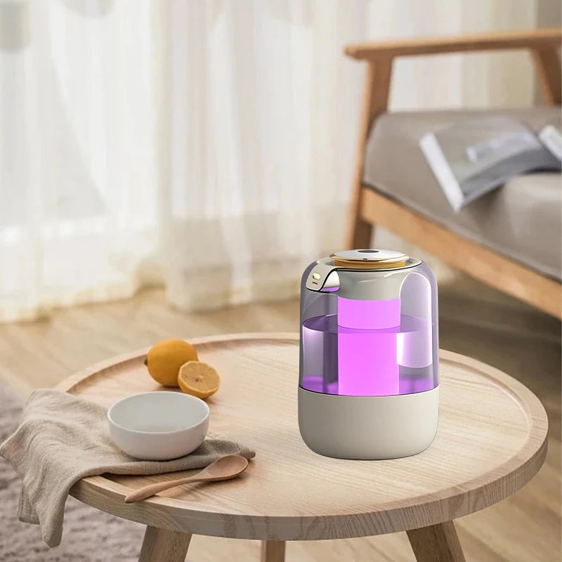 Double nozzle air humidifier desktop bedroom humidifier large spray aromatherapy machine atmosphere colorful lamp purifier