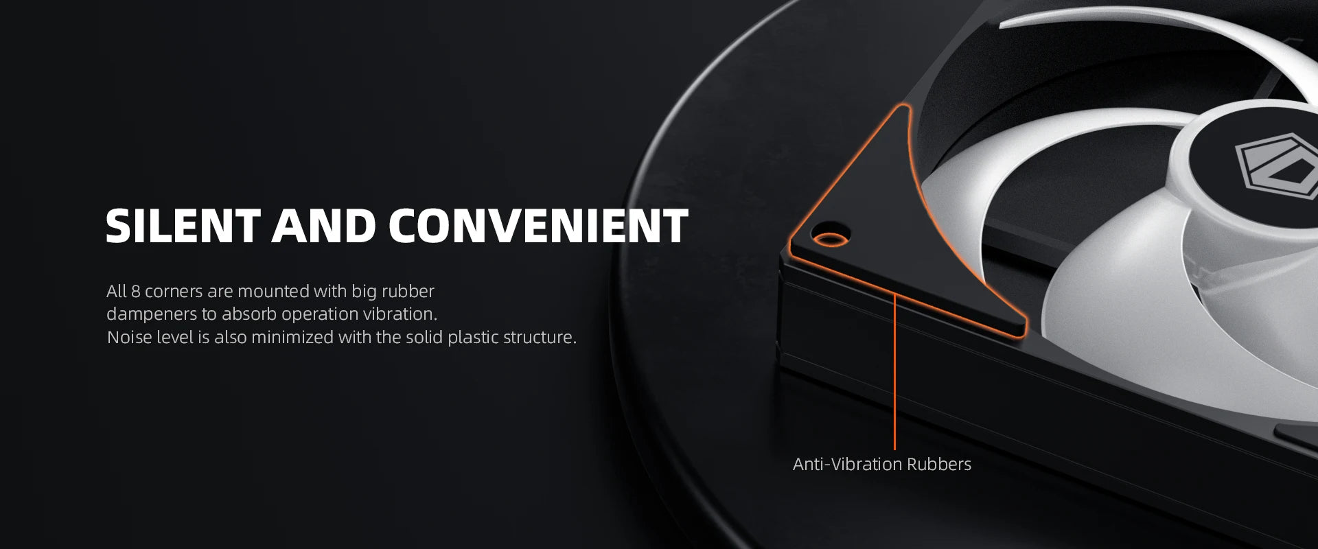 ID-COOLING AS-120-K 120mm High Performance Computer Cooling Fans,Fan Speeds：300- 2000 RPM,Hydraulic Bearing Quiet Long lifespan