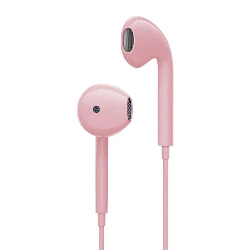 Universal 3.5mm Wired Headphones With Microphone Hands-free Calls Subwoofer Music Earplugs Ergonomic Comfortable 3.5mm Earphones