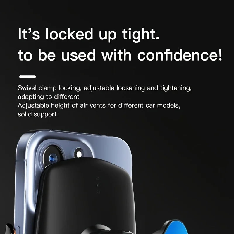 1PC updated car wireless phone holder with wireless charging, universal ventilation components, 360 ° rotating arm, USB connecto