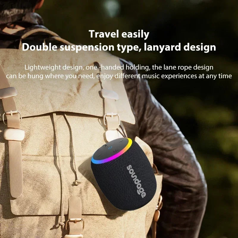Soundage Portable Wireless Bluetooth Speaker 360 Degree Stereo Surround Subwoofer IPX6 Waterproof Support TF TWS Speaker