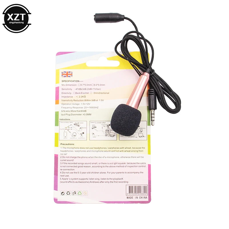 NEW Handheld Mic Portable Mini 3.5mm Stereo Studio Speech Mic Audio Microphone For the Smart mobile Phone Desktop Accessories