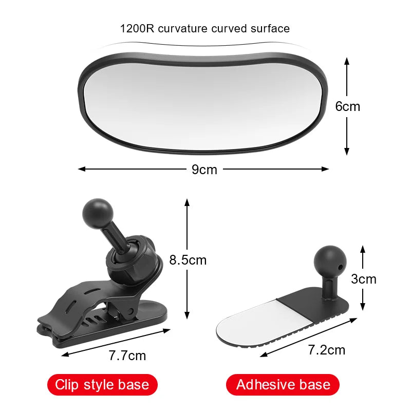 Car interior baby observation mirror, car child safety seat rearview mirror, installation of auxiliary mirror, reverse blind spo