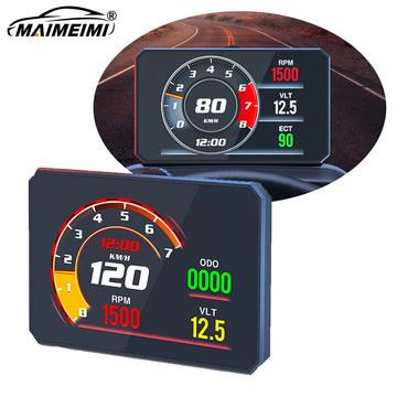 P16 HUD Obd2 Display On-board Computer Car Speed Gauge Smart Digital Tachometer Speedometer projector EOBD Water Oil Temperature