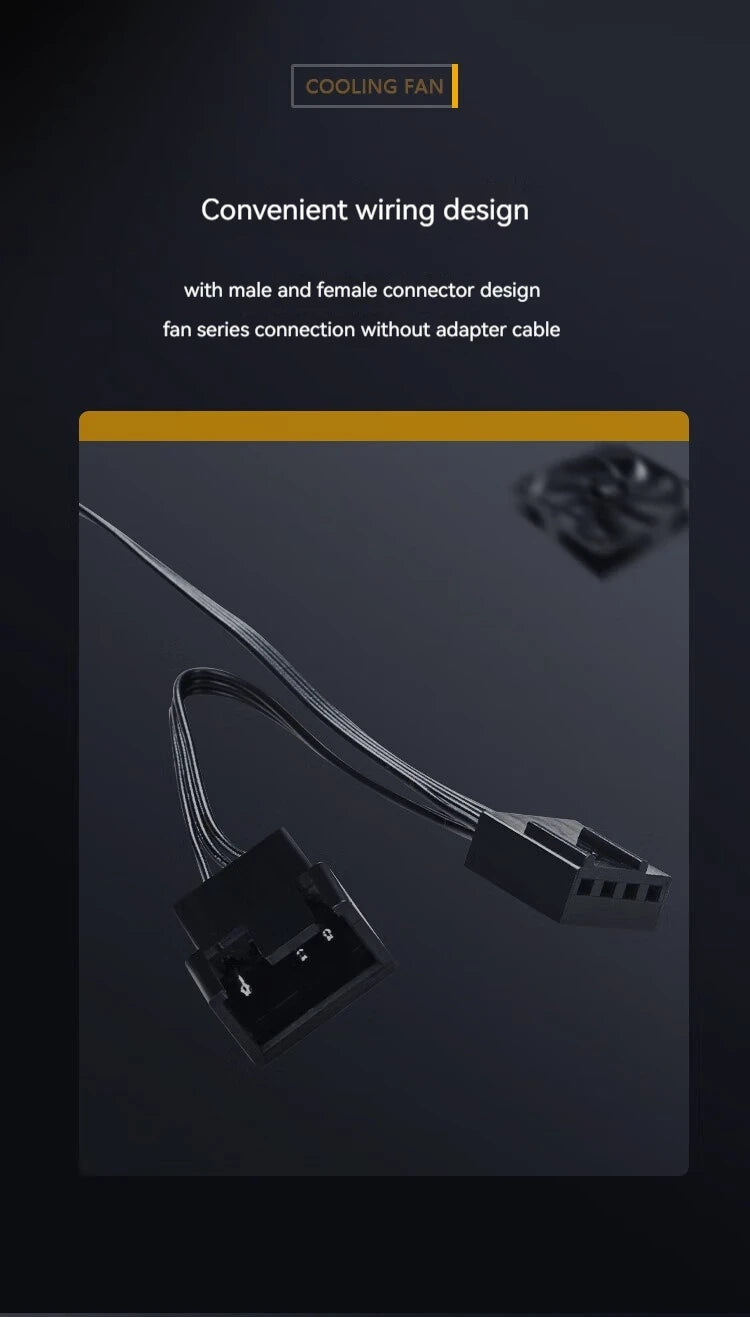 ID-COOLING XF-120-K Simplicity Efficiency PC Gamer Computer Case Fan 12V 4Pin PWM Adjust Speed Serializable Cooling Ventilador