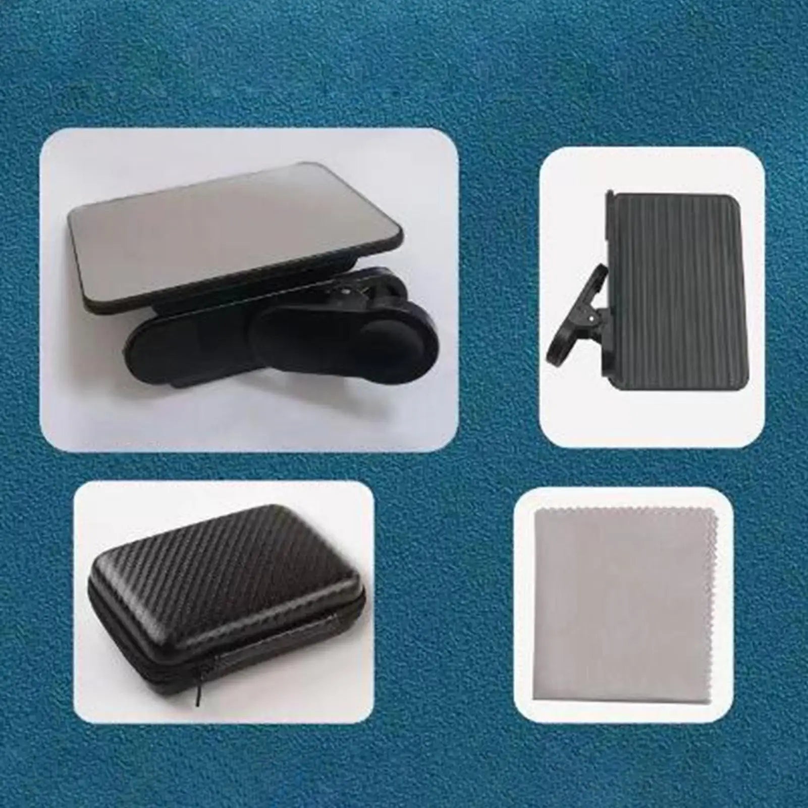 Mirror Reflection for Phone Camera Glass Mirror Clip Set for Phone Camera Creative Photo Tools Adjustable for Vlogger