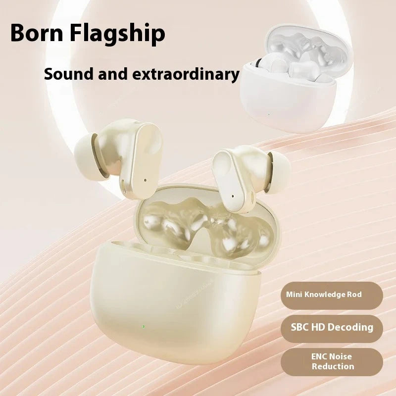 Wireless Bluetooth Earbuds Comfort Fit Metal Diaphragm Hi-Fi Sound Long Battery Life Earphones ENC Noise Cancellation With Mic