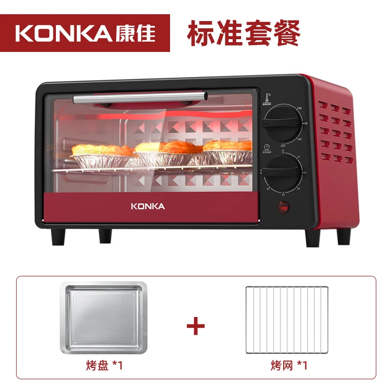 new Konka Small Household 12L Electric Oven Multifunctional Baking Automatic Steam Oven Integrated Table Cake Mini