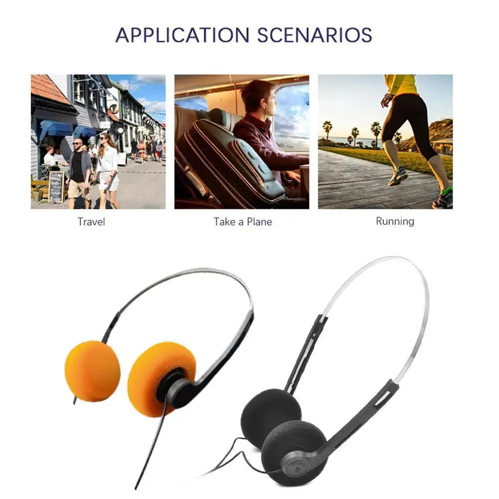 1pc Retro Nostalgic Headsets  Vintage Wired Headphones Classic Comfortable Earmuffs HiFi Noise Isolating Gaming Music Headsets