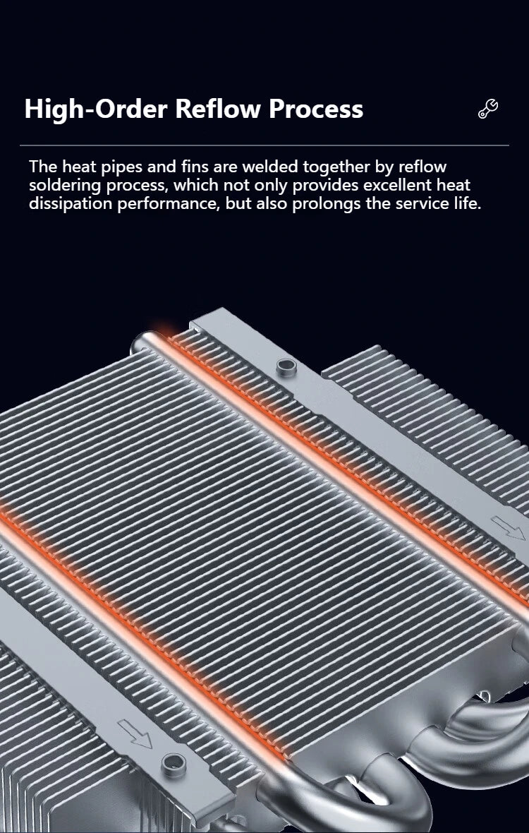 ID-COOLING IS-30I Ultra-Thin CPU Cooler Heat Sink Temperature Controlled Silent 4 Heat Pipe 3600RPM Low Profile Radiator