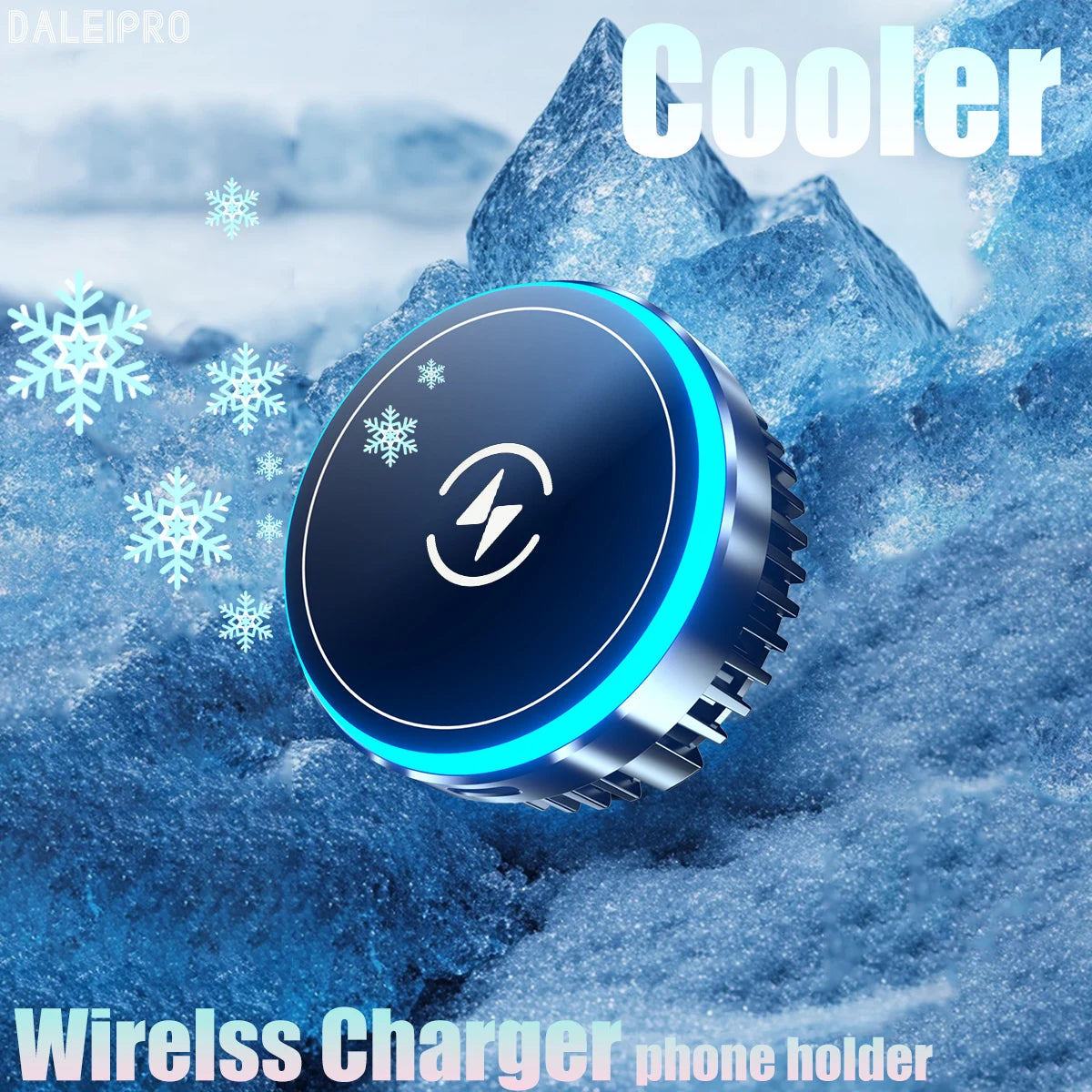 Cooling Phone Holder Car Magnetic Phone Cooler Semiconductor Active Coolers Cool Down Phone Qi 15W Magsafe Fast Wireless Charger