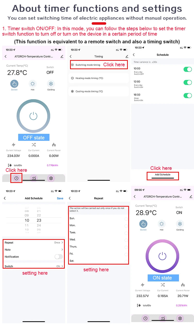 16A Tuya WIFI Digital Thermostat Socket Incubator AC220V Temperature Controller With Timer Switch Cooling Heating 3M NTC Sensor