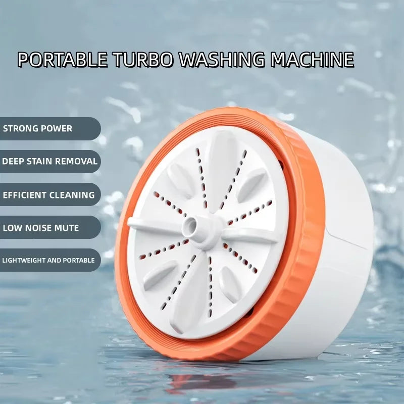 HOMEFISH Mini Washing Machine 3 Gear Timing Rotating Turbine for Underwear Socks Baby's Clothes - Compact Laundry for Travel