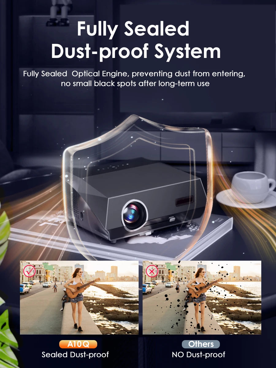 4K auto focus movie projector 3800 ANSI 2.4+5G wifi bluetooth 1080P full hd HDR android tv video daytime projector home theater
