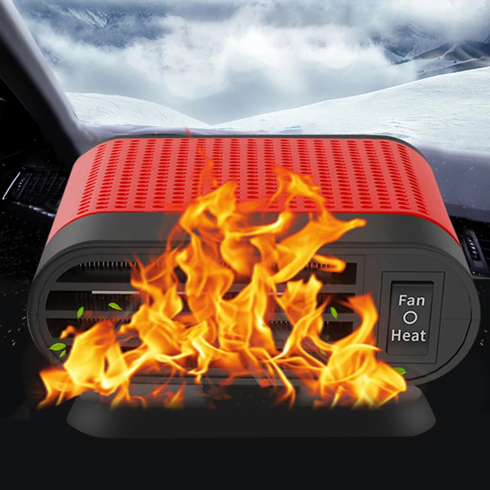 1200W Car Heater 12V/24V Electric Cooling Heating Fan Electric Heater Fan Windshield Defogging Demister Defroster Car Heater