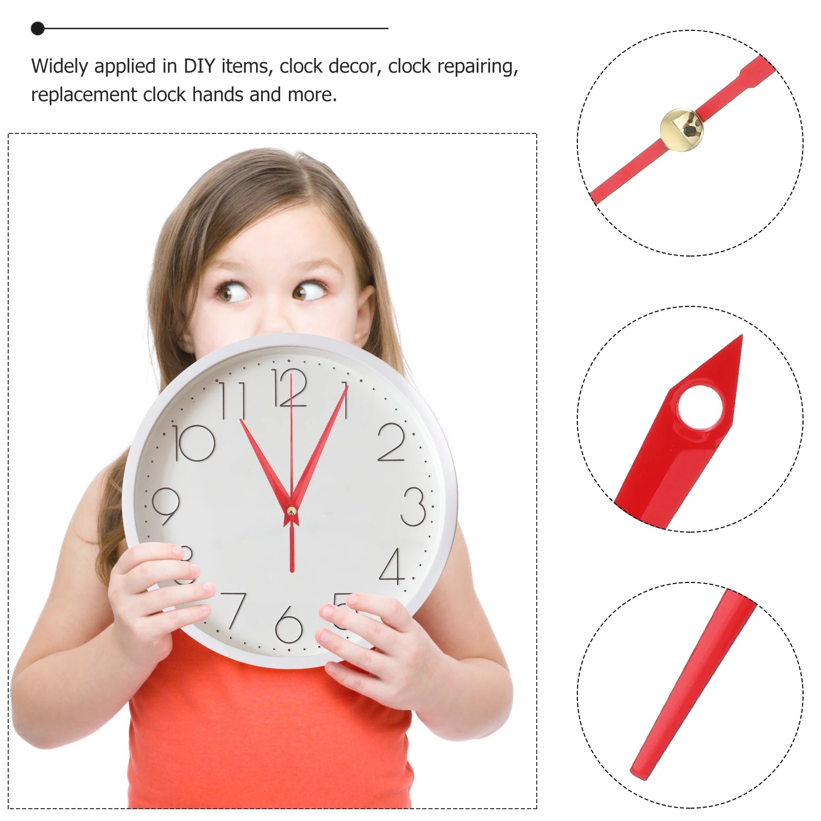 Clock Hand Diy Set Pointer Hands Kit Replacement Mechanism Parts Movement Repair Repairing Wall Craft High Torque Metal Only