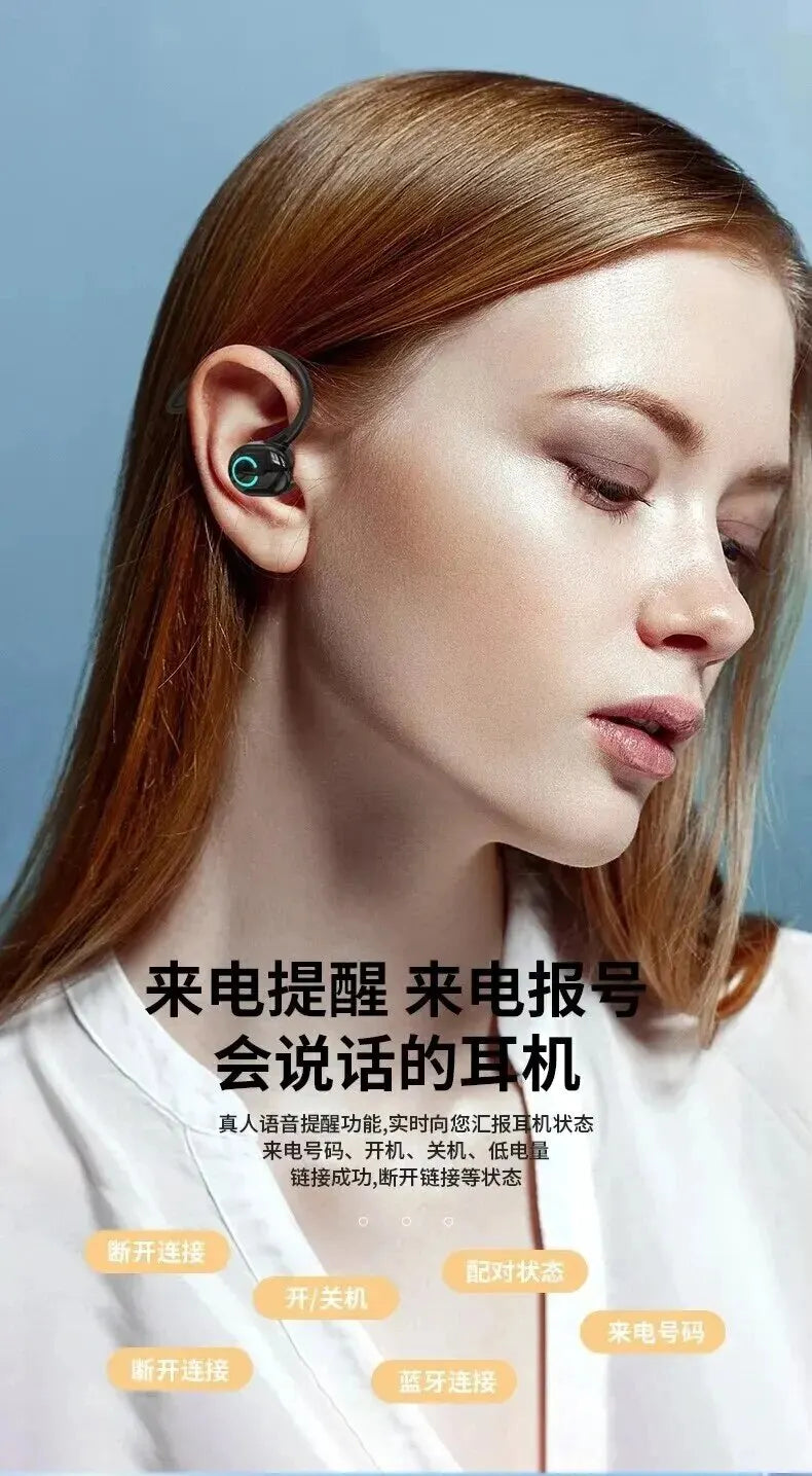 Wireless Bluetooth 5.2 Earphones Sports Running Headset Ear Hook Headphone HiFi Stereo Noise Reduction Music Headset For iPhone