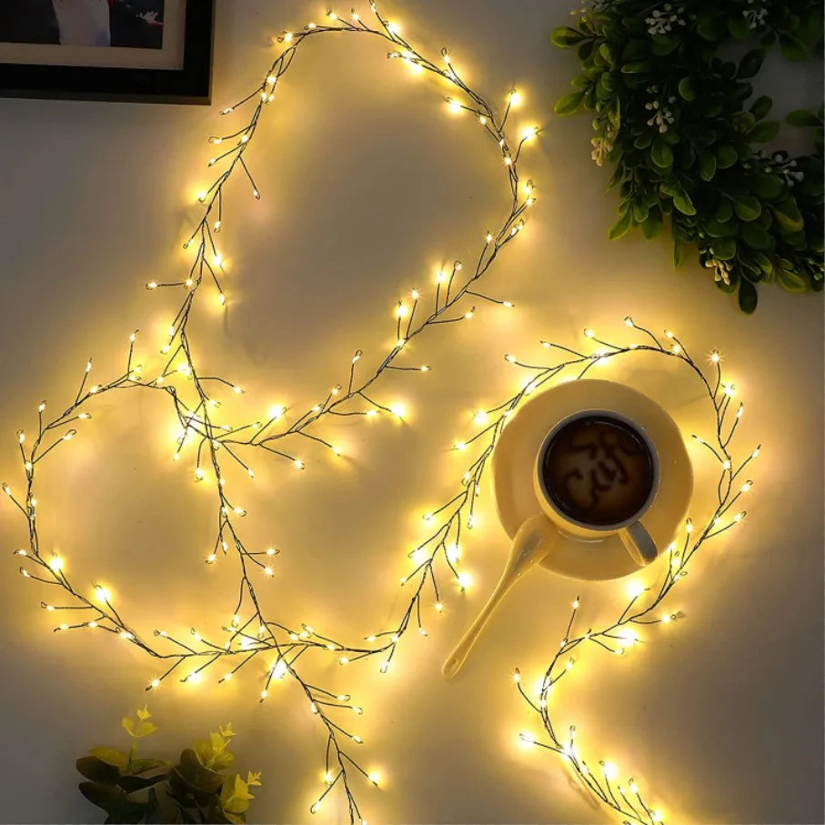 6M-48M LED Fairy Lights Cluster Firecracker String Holiday Wreath Terrace Home Birthday Christmas Tree Decorative Lamp