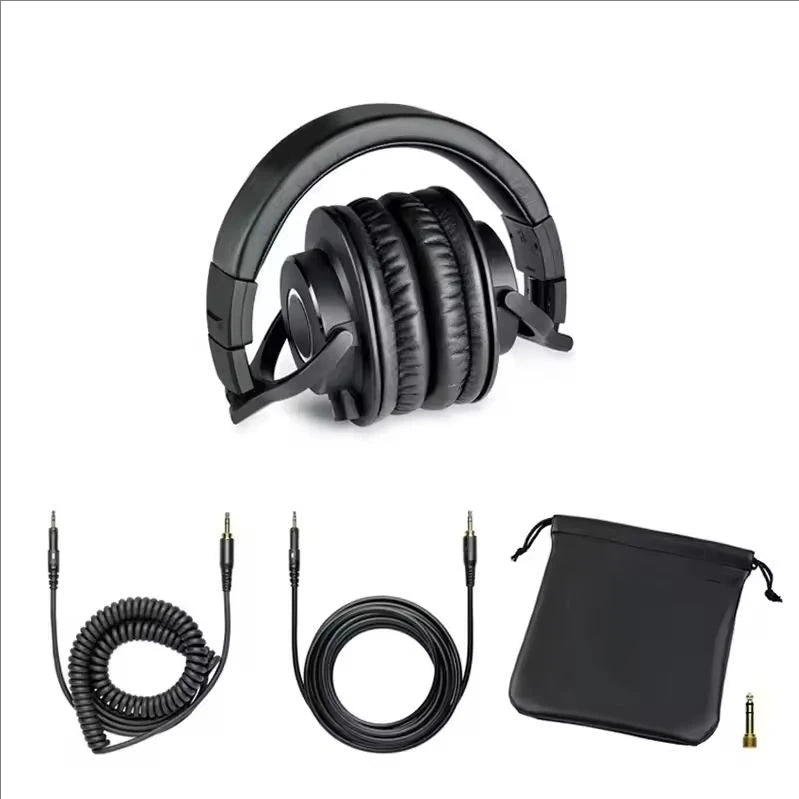 ATH-M50X Closed-Back Studio Monitor Headphones with 45mm Drivers and High-Fidelity Audio for Recording and Mixing Earphone