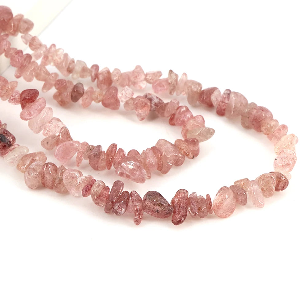 3-5mm/5-8mm Natural Garnet Amethyst Aquamarine Beads Irregular Freeform Chip Gravel Shape Stone Bead DIY Jewelry Making Bracelet