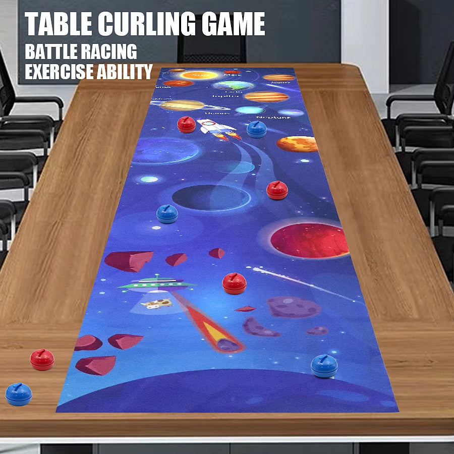 Table curling game is suitable for teenagers or adults, with 8/16 roller skates to choose from for party entertainment games