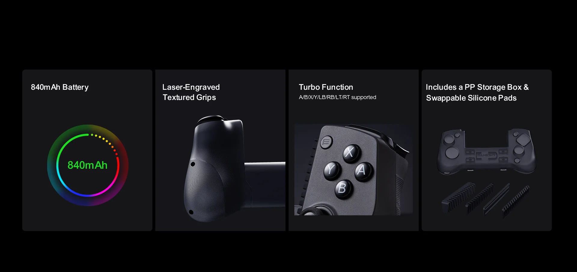 GameSir X5s Wireless Gaming Controller Bluetooth 2.4GHZ Connection Lightweight Design Hall Effect, No-Drift, App Customization