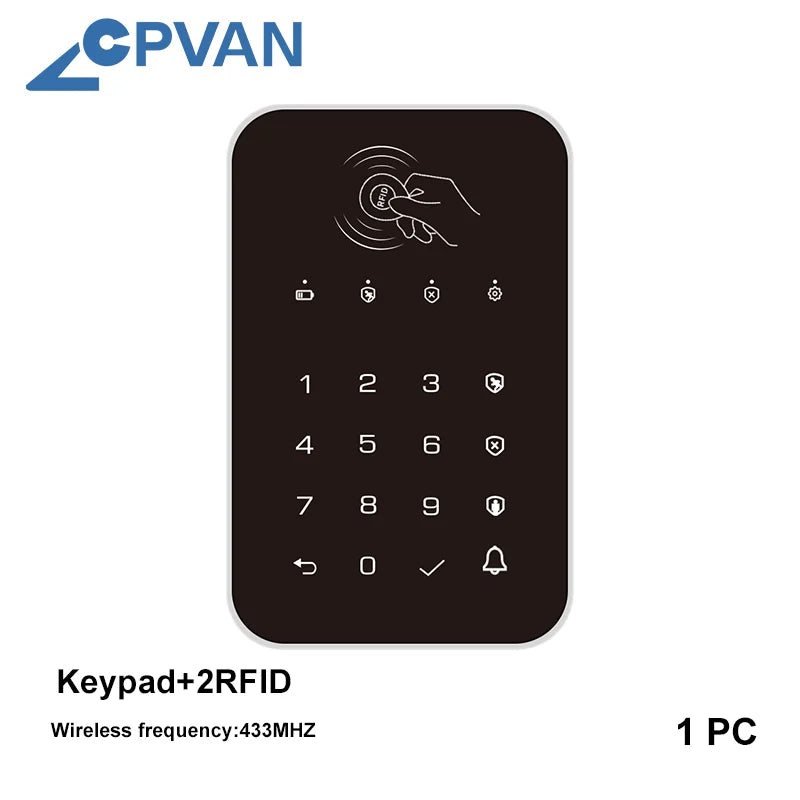 CPVAN Tuya smart Home Alarm System Wireless WiFi 4G 7 inch panel for Home burglar Security Protection Alarm Kit DIY Accessories