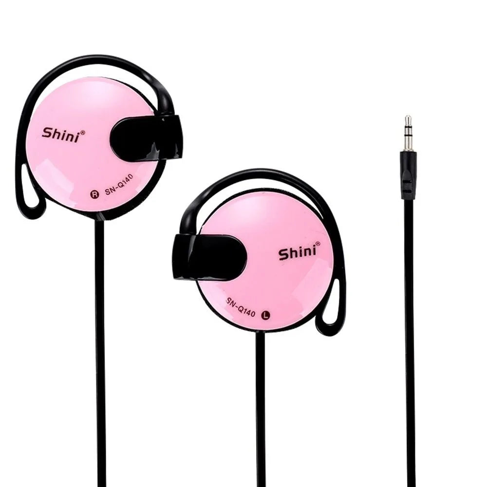 3.5mm Wired Bass Headphones Ear Hook Headset Sports Music Game Wired Earpiece For Mp3 Computer Mobile Telephone
