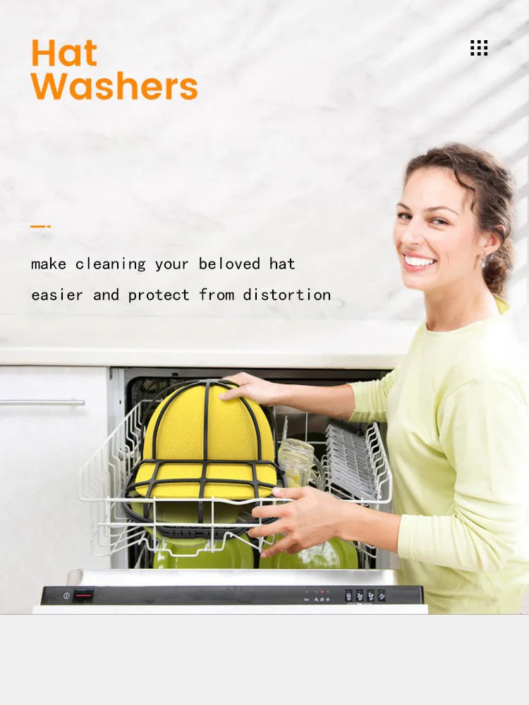 Baseball Cap Washer Bag for Washing Machine | Anti-Deformation Hat Cleaning Cage Frame Holder Home Laundry Guard Support