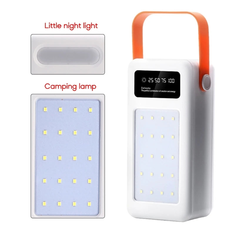 DIY Power Bank Case 18650x21 PD QC4.0 3.0 22.5W Fast Charge Battery Storage Box with Micro Type-c Charging Cable Camping Light