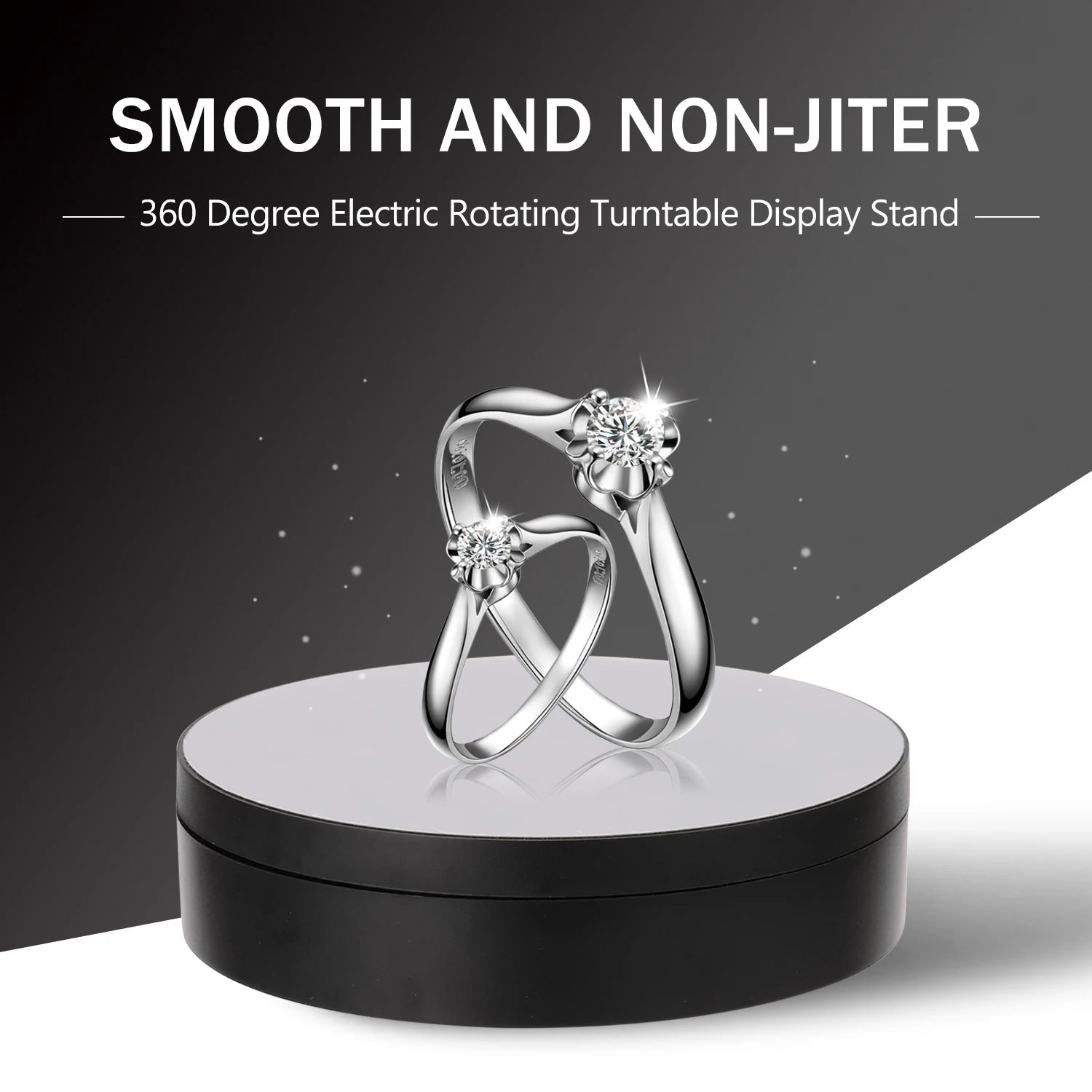 Motorised Rotating Mirror Display Stand,360 Degree Turntable, Jewellery Holder,USB Power Supply, Rotating Shooting, Three Speeds