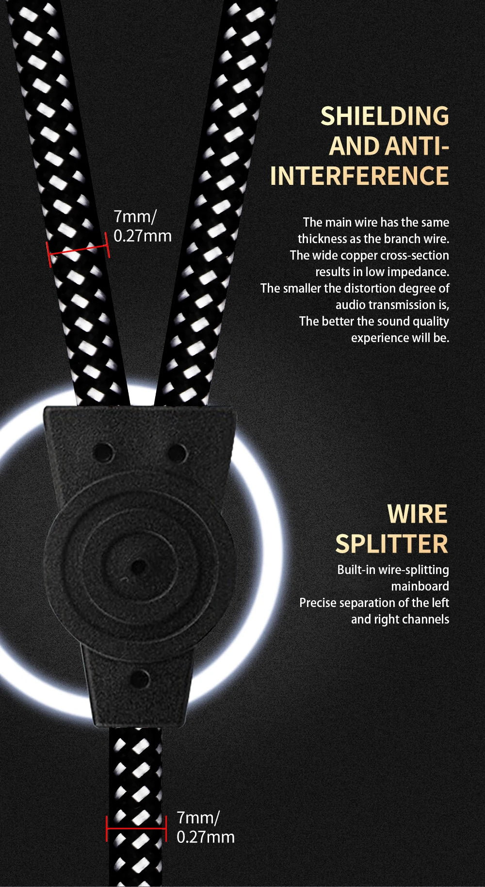 YYAUDIO HIFI 6N OFC Conduct 3.5mm to 2RCA Audio Cable Gold plated Plug 3.5mm Jack for Speaker Decoder Amplifiers