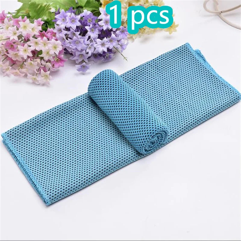 1-10 pcs Cooling Towel Instant Relief Microfiber Cool Towels Chilling Neck Wrap Ice Cold Rags Sports Fitness Camping Cycling