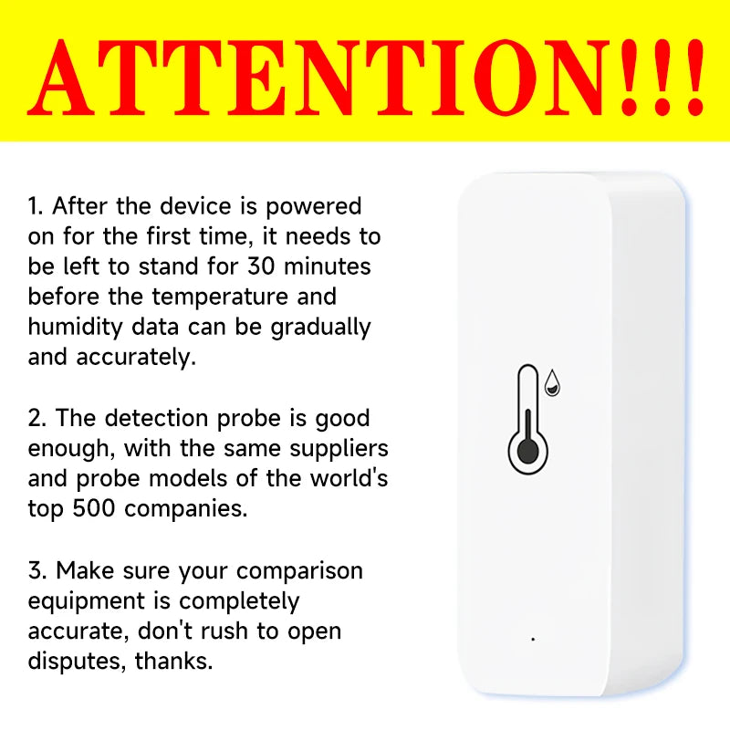 Smart Indoor Temperature Humidity Sensor Zigbee3.0 Z2M Z2MQTT APP Remote Control  with Alexa Google Home Assistant