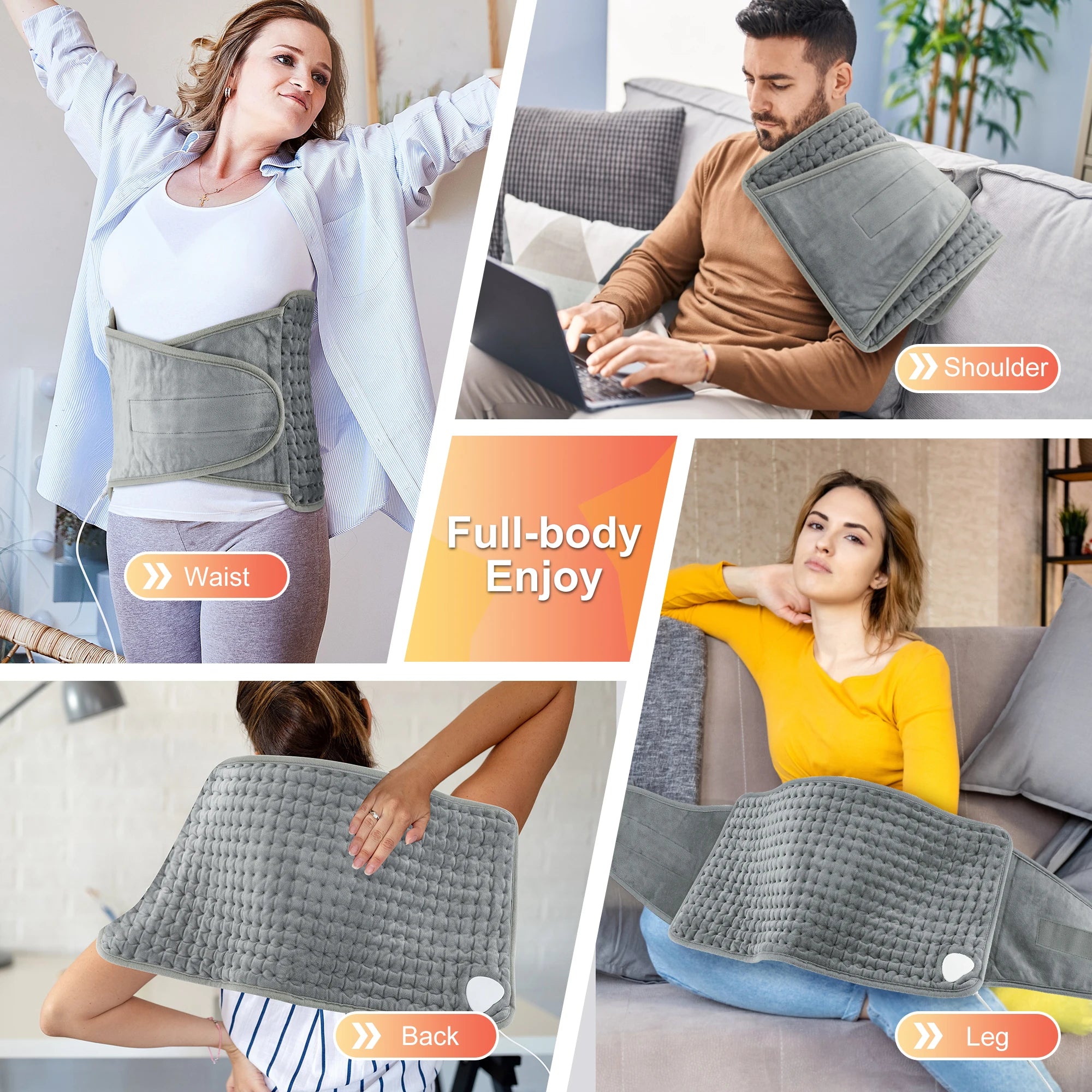 Electric Heating Pads for Cramps Winter Heater Mat For Office Sofa Beds Waist Back Warmer Blankets Camping 110V 220V Washable