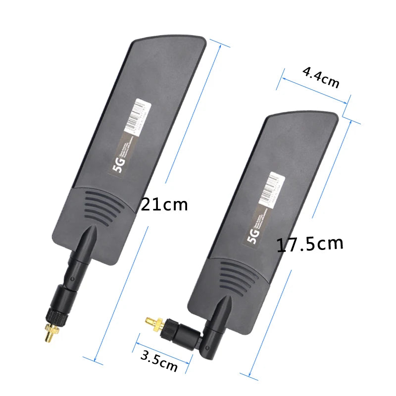 2-piece set, 5G 4G SMA external antenna, suitable for modems, routers, 40dBi folding signal amplifiers, wide range 600~6000Mhz