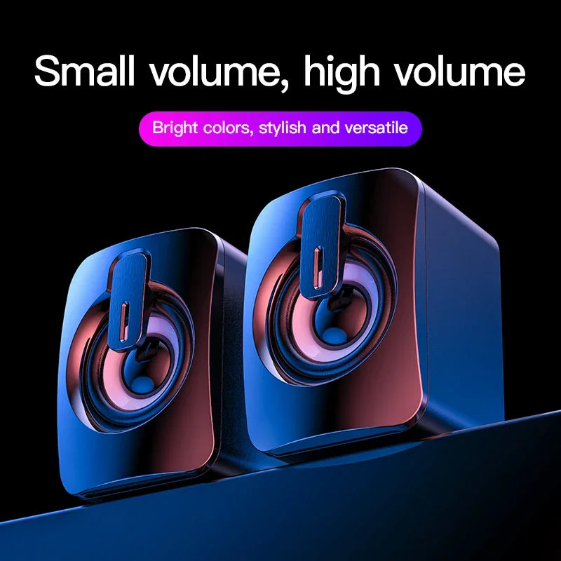 Stereo Speaker For Desktop Computer Laptop PC Notebook Wired Mini Home Musical Music Sound Box Caixa De Som Portable Altavoces