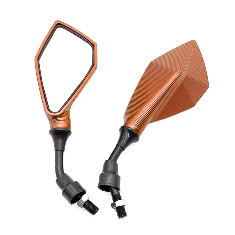 Motorcycle Mirrors Red M10 ABS Motorcycle Rearview Mirrors Scooter E-Bike ATV Dirt Bike Rear View Mirrors HD Side Mirror