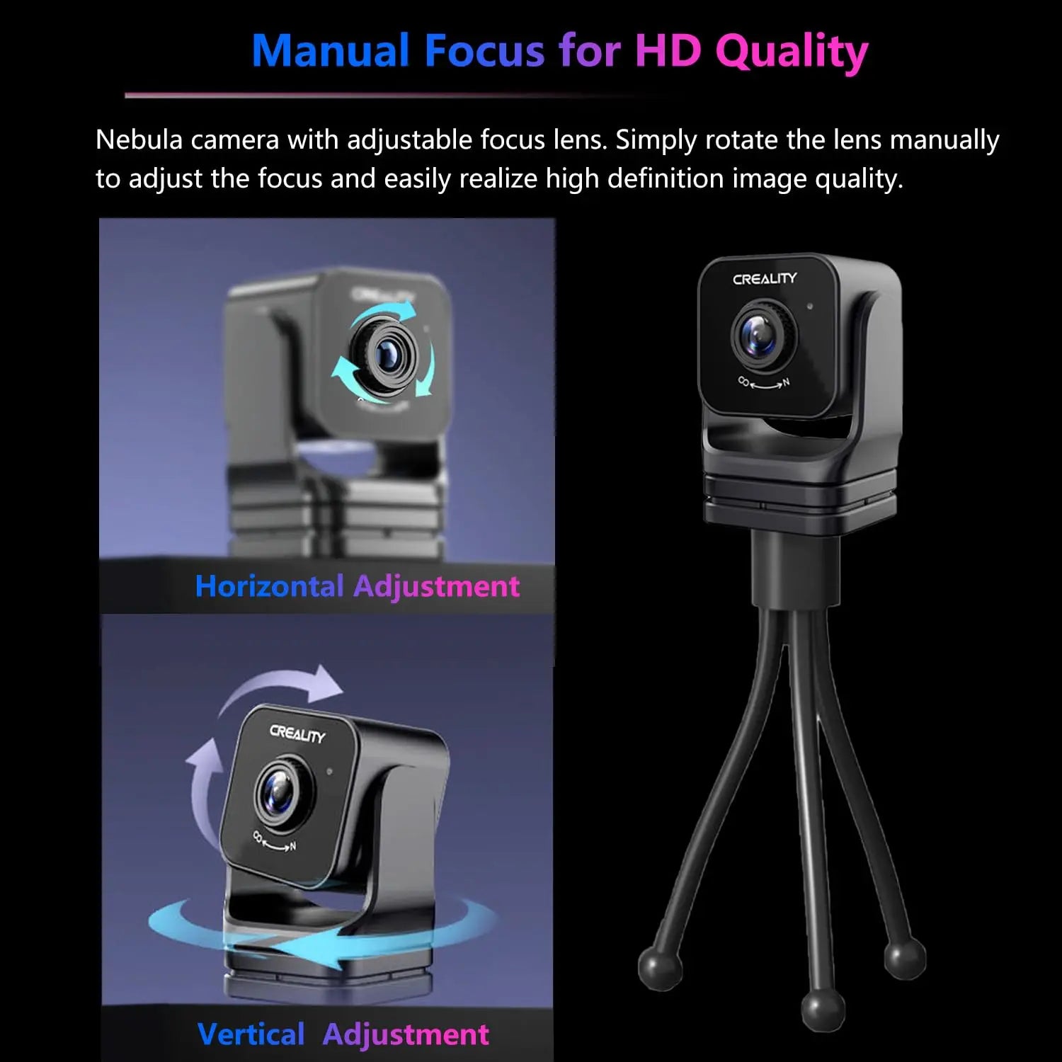 Creality Nebula Camera Upgrade 24Hour Real-time Monitoring Time-lapse Filming Night Vision Function for Ender 3V3/PLUS/KE/CR10SE